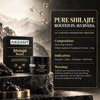 Shilajeet Resin 20g | 250mg/Serving | For Energy, Endurance & Vitality | 100% Ayurvedic