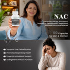 NAC (N-Acetyl L-Cysteine) Capsules - Detox Support • Immunity • Respiratory Health