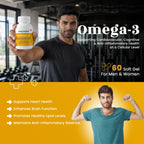 Omega-3 Fish Oil Capsules - Heart Health • Brain Function • Joint Support