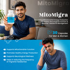 MitoMigra Capsules - Advanced Migraine Support • Cellular Energy • Brain Health