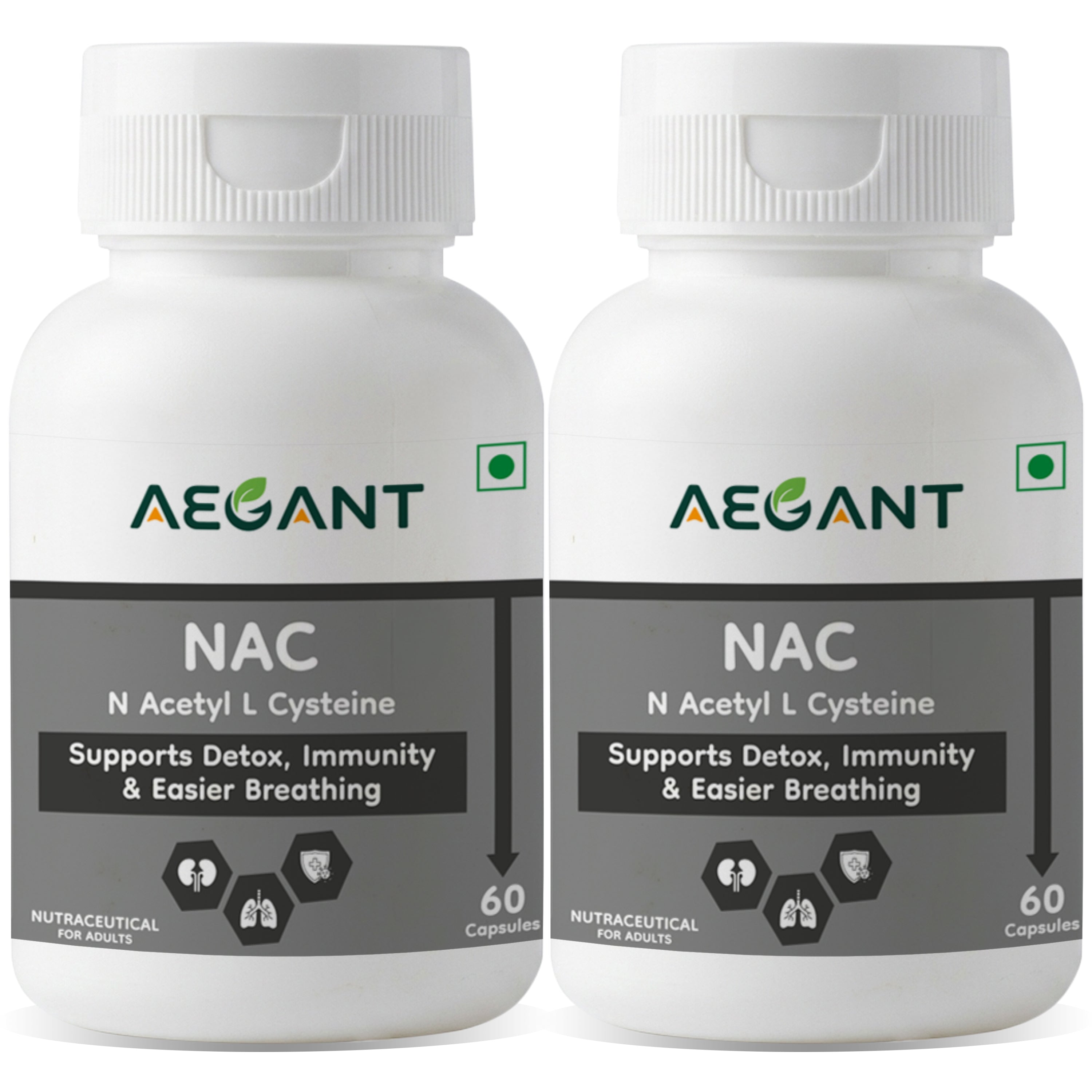 NAC (N-Acetyl L-Cysteine) Capsules - Detox Support • Immunity • Respiratory Health