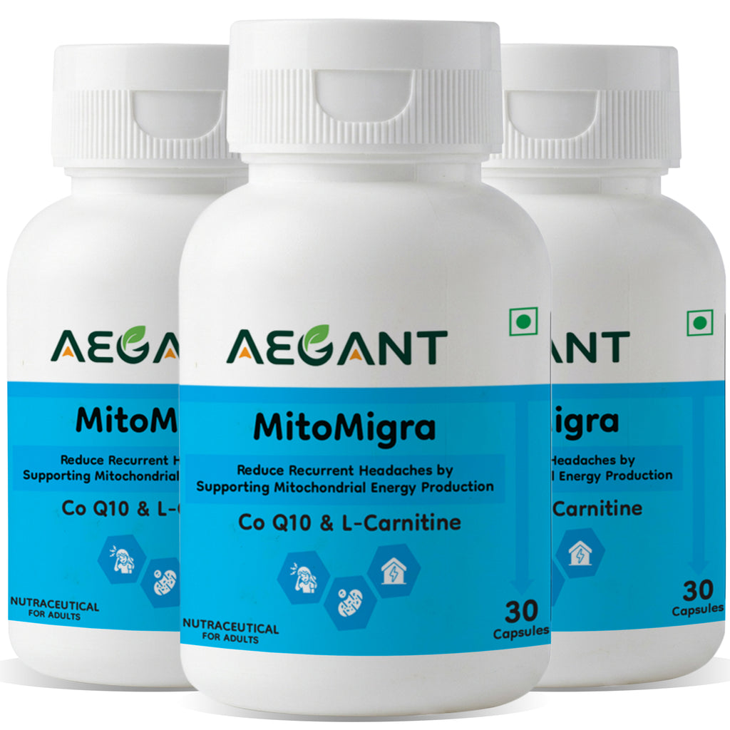 MitoMigra Capsules - Advanced Migraine Support • Cellular Energy • Brain Health