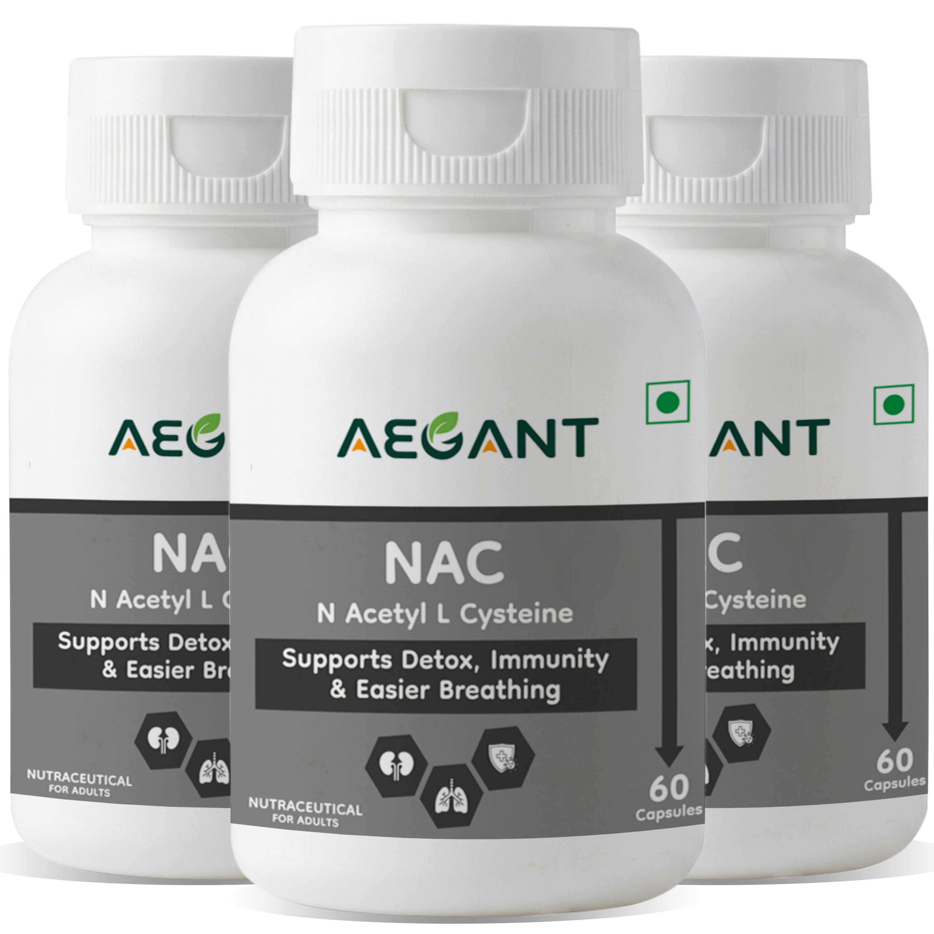 NAC (N-Acetyl L-Cysteine) Capsules - Detox Support • Immunity • Respiratory Health