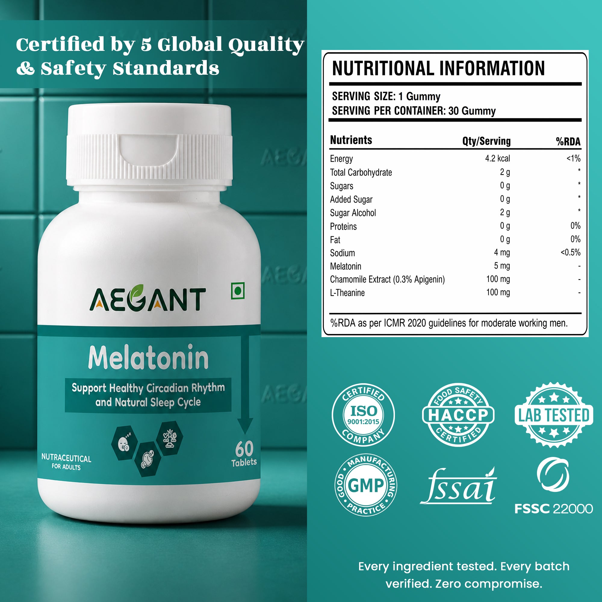 Melatonin Tablets - Natural Sleep Support • Healthy Circadian Rhythm • Restful Nights