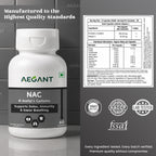 NAC (N-Acetyl L-Cysteine) Capsules - Detox Support • Immunity • Respiratory Health