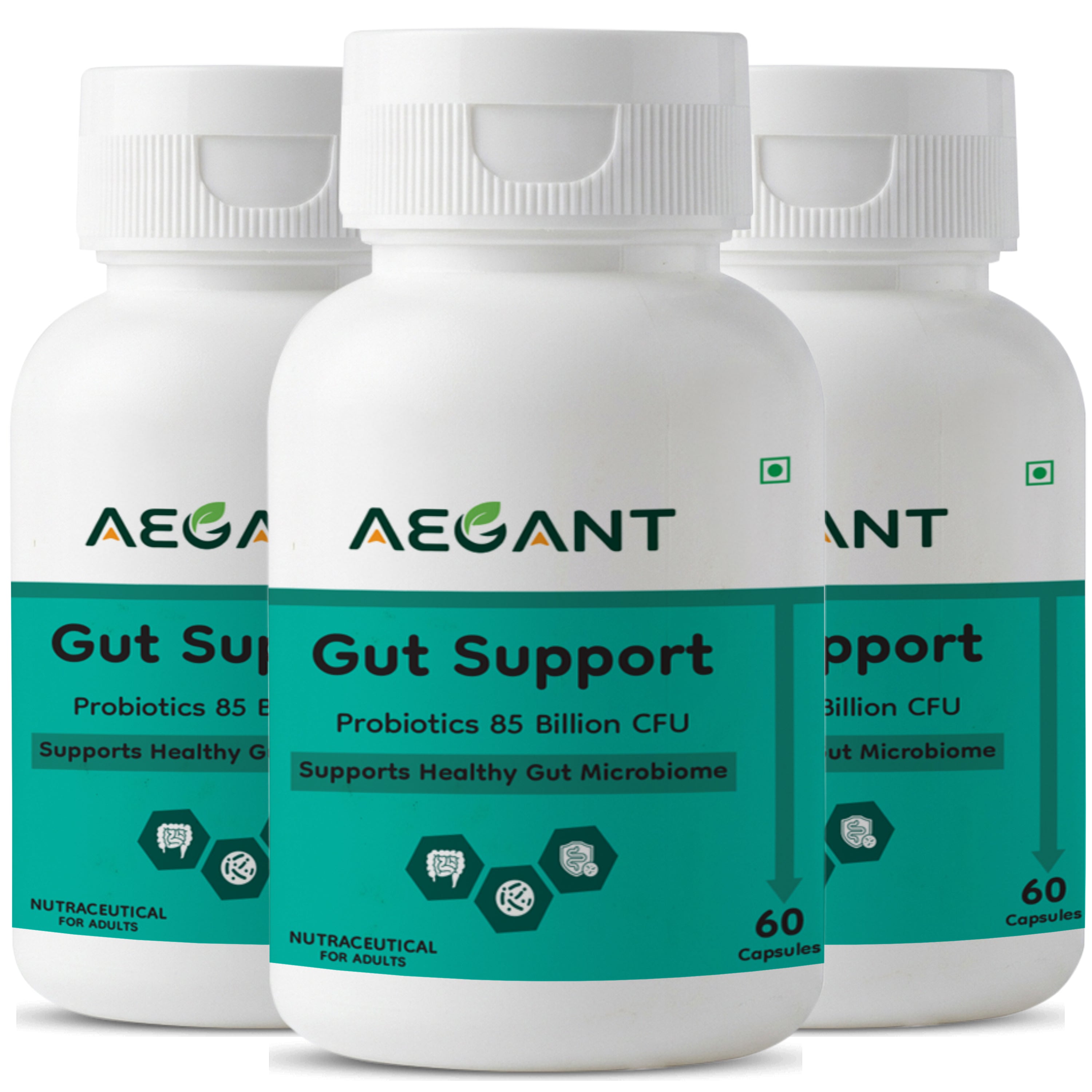 Gut Support Capsules - Advanced Probiotics 85 Billion CFU • Digestive Health • Immunity Support