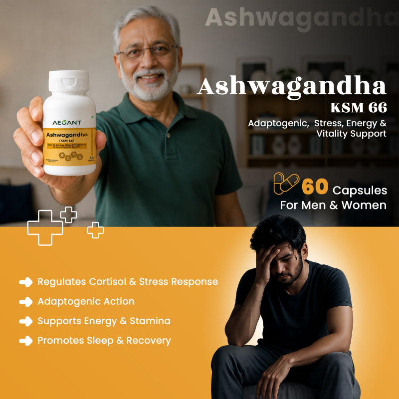 Ashwagandha (KSM-66) Capsules – Stress Relief • Better Sleep • Energy & Vitality Support